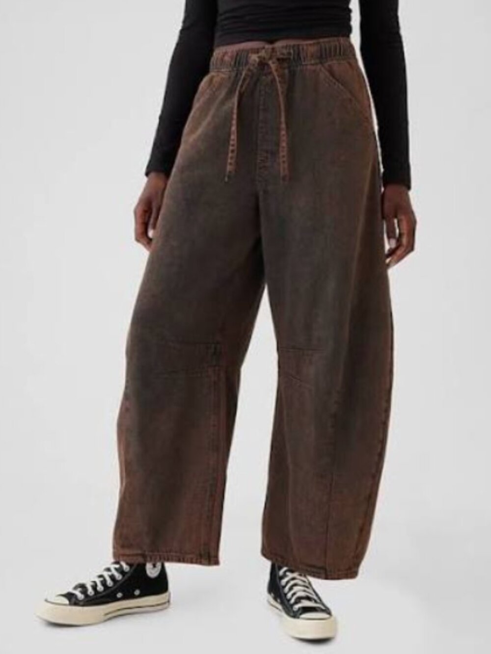 Gap Mid Rise UltraSoft Easy Horseshoe Jeans in Brown Wash